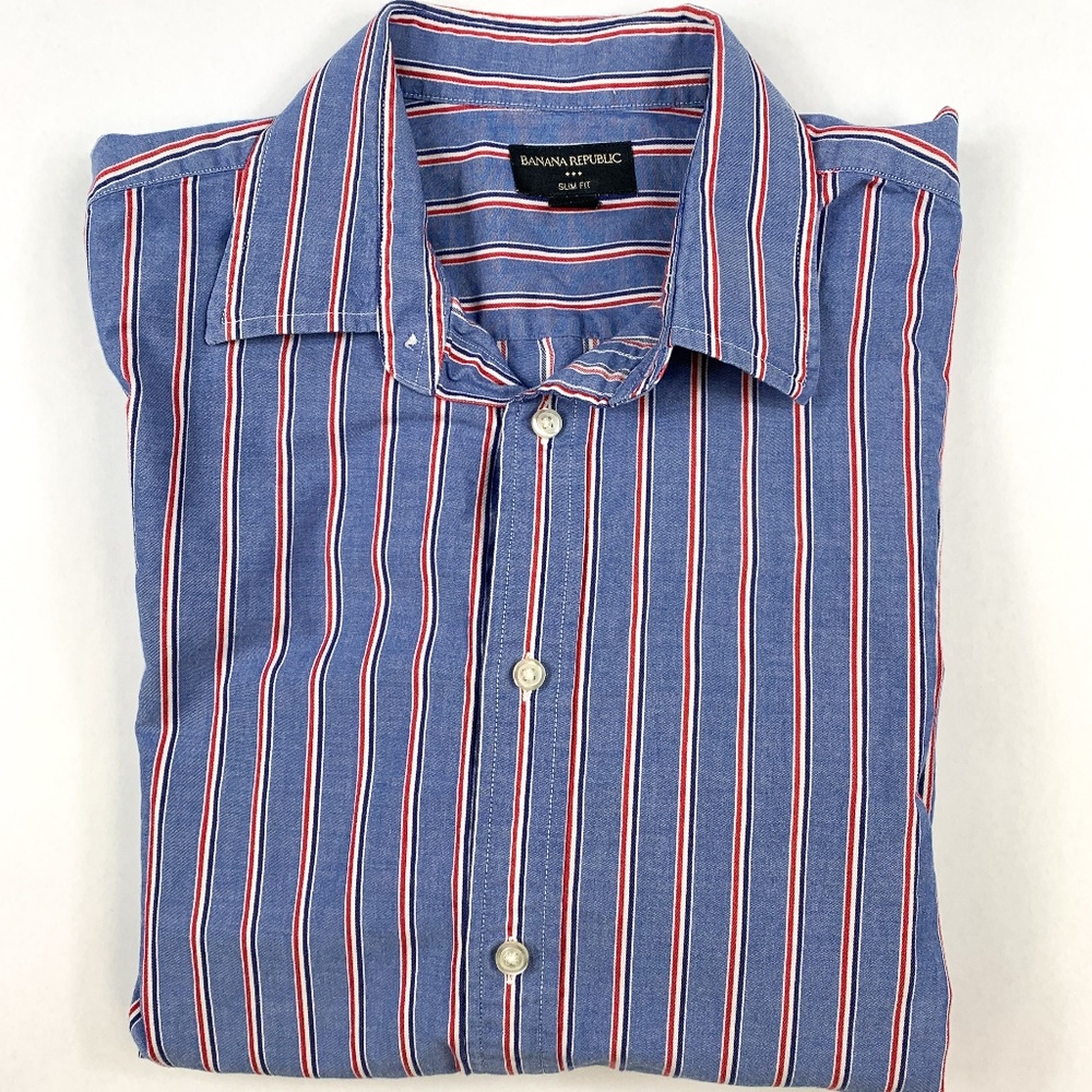Banana Republic Men's Slim Fit Long Sleeve Shirt